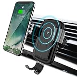 LICHEERS Wireless Car Charger Phone Mount, Gravity Car Wireless Charger Phone Holder Compatible with iPhone X/8/8 Plus Samsung S8/S8 Plus/S7/S7 (Black)