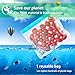 Wattne Large 6-pack Reusable Sandwich Bags, Reusable Leakproof Ziploc Kids Snack Bags, FDA Grade PEVA Biodegradable Storage Baggies for Food,Lunch,Make-up( + 3 Metal Straws + 1 Straw Brush) Multicolor
