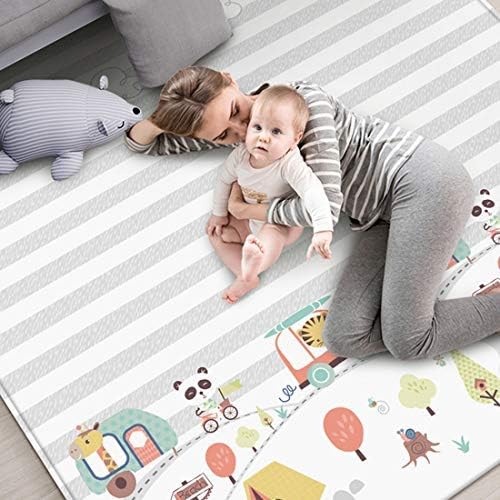 0 X 180 X 1cm K9ck Tapis De Jeu Tapis Deveil Xxxl Pour Bebe Tapis Grand Pliable Motifs Tapis Impermeable Non Toxique Blanc Bazis Az