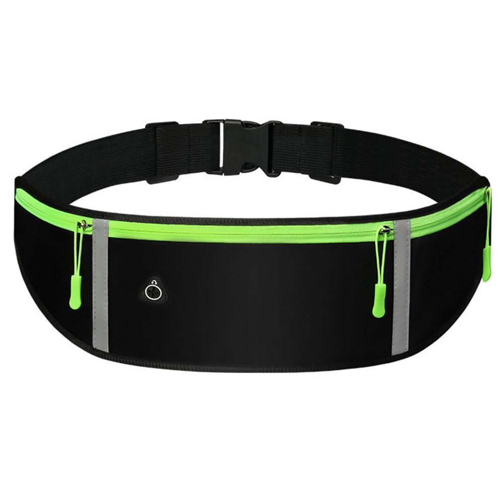 Flintronic Running Belt, Sports Fitness with Adjustable Elastic Band, Sweatproof Waist Bag for Jogging Running and Other Outdoor Activities, Suitable for All Smartphones, #4 B-Black