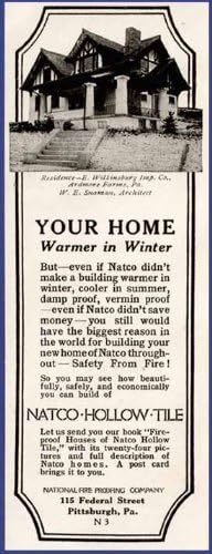 Amazon Com Ardmore Farms Pa Home In 1919 Natco Hollow Tile Ad Original Paper Ephemera Authentic Vintage Print Magazine Ad Article Posters Prints