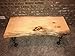 Handcrafted SRLWerks Industrial Pipe & Wood Coffee Table Live Edge Rustic Vintage Coffee Tables — House Modern Coffee Table — Natural Wood Coffee Table — Living Room Furniture (Natural)