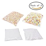 SUSHAFEN Pack of 4 Assorted Colors Styrofoam Foam Balls Home School DIY Crafts Wedding Decoration ( 0.08-0.3 3 Inch )