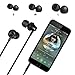 Tuscom 3 Set Ear Buds（Different Sizes）,Wired Headphones, In-Ear Headphone with Mic, Wired Headset Earbuds Stereo & Remote Control Noise Reduction for Sports Running (Black)