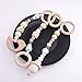 3pcs Baby Play Gym Toys Wood Ring Baby Wood Beads Chewable Rattle Silicone Teehing Baby Shower Gift Wooden Teether
