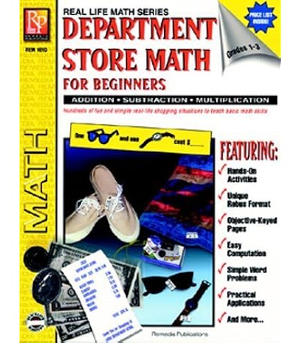 Remedia Publications REM109A Market Math For Beginners Book, Grade...
