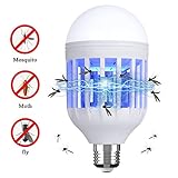 Danlit Bug Zapper Light Bulb, Electronic Insect Killer, Mosquito Killer Light Bulb, Fits in 110V E26/E27 Socket Suit for Home Indoor Outdoor Garden Patio Backyard (Blue)