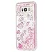 S8 Plus Case, Mavis's Diary Colorful Painting 3D Design Quicksand Cover Soft TPU Bumper Clear Case with Bling Glitter Shiny Diamonds Sparkle Flowing Liquid Stars for Samsung Galaxy S8 Plus, Unicorn