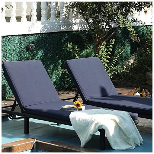 PHI VILLA Outdoor 2Piece Chaise Lounge Chair Patio Wicker Sun Lounger