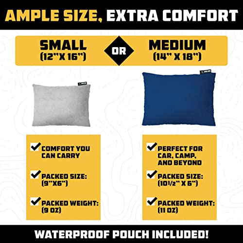 Wise Owl Outfitters Memory Foam Pillow Camping and Travel Accessories