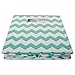DII Hard Sided Collapsible Fabric Storage Container for Nursery, Offices, & Home Organization, (11x11x11) - Chevron Aqua