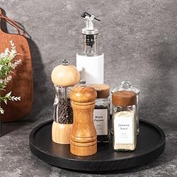 Wood Lazy Susan Organizer Kitchen Turntable for
