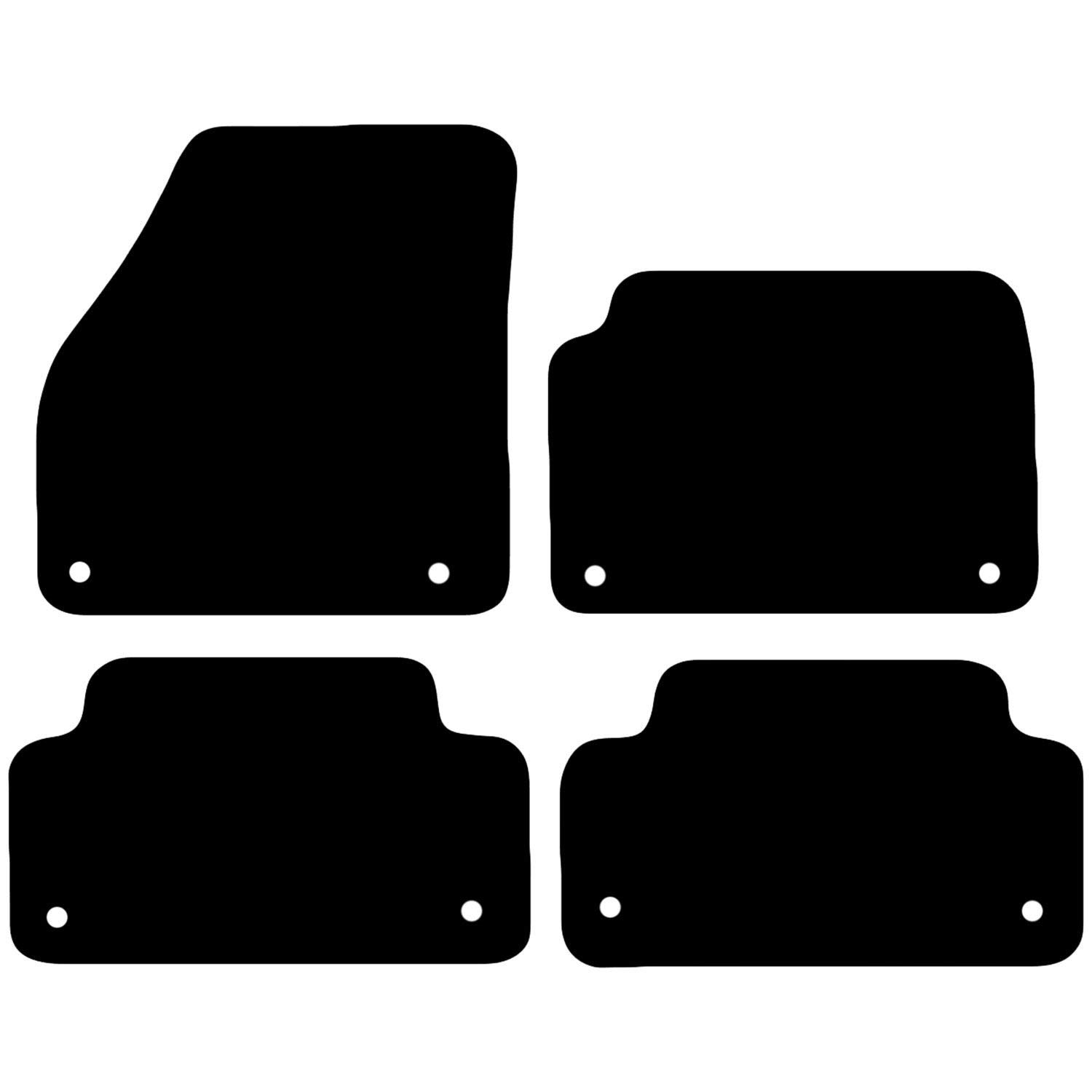 Carsio Carpet Car Mats For Jaguar E Pace 2018 to 2021 4 Piece Set Tailored Fit Floor Mat Complete Accessory Black Custom Fitted - All Weather, Anti-Slip Backing & Black Trim