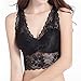Sleep Koala Women's Sexy Lace Bralette Padded Bra Yoga Bralettes Wire Free Sleep Lingerie Black XXL (40B, 38C)