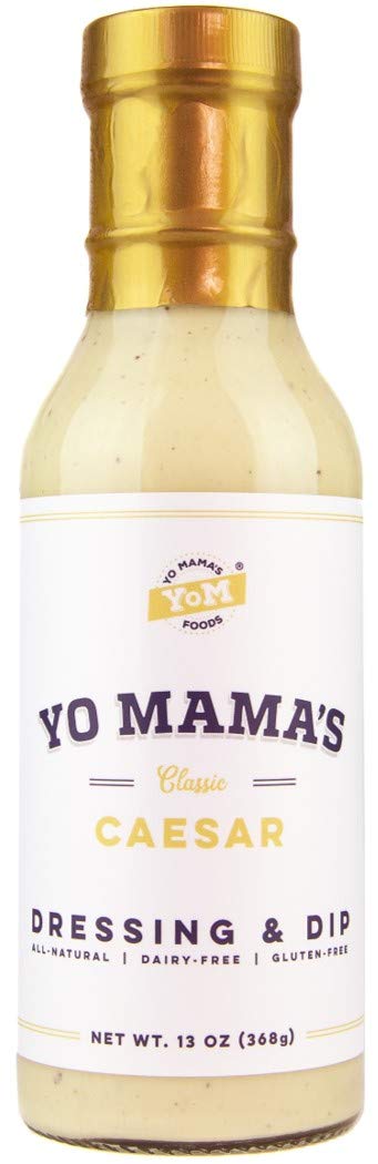 Low Carb Caesar Salad Dressing and Dip by Yo Mama’s Foods | (1) Large 13 ounce Bottle | Gluten Free, All Natural, and Dairy Free!