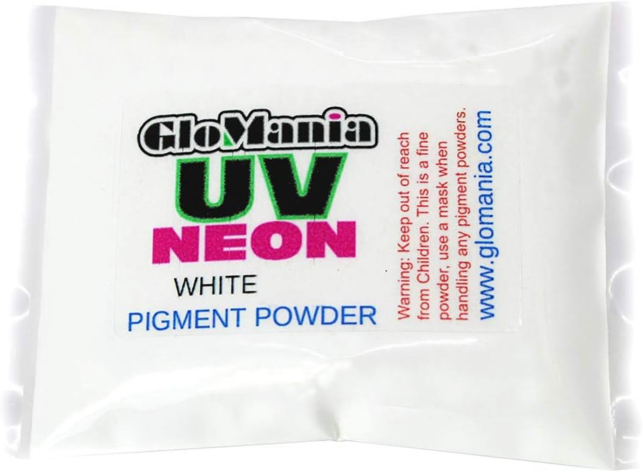 1lb White Neon Pigment Powder, UV Black Light Reactive, Fluorescent