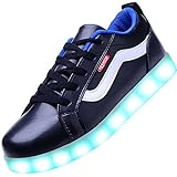 Odema Women USB Charging LED Sport Shoes Flashing Sneakers