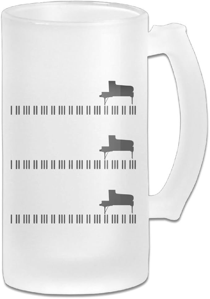 Amazon Co Jp Milicamp 父の日 ビールジョッキ グランドピアノのイラスト ガラスジョッキ マグカップ ミルク コーヒー カップ 酒器 ビール500ml ギフト R N 服 ファッション小物