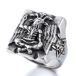 ZMY Home Scary Baphomet Ring Stainless Steel