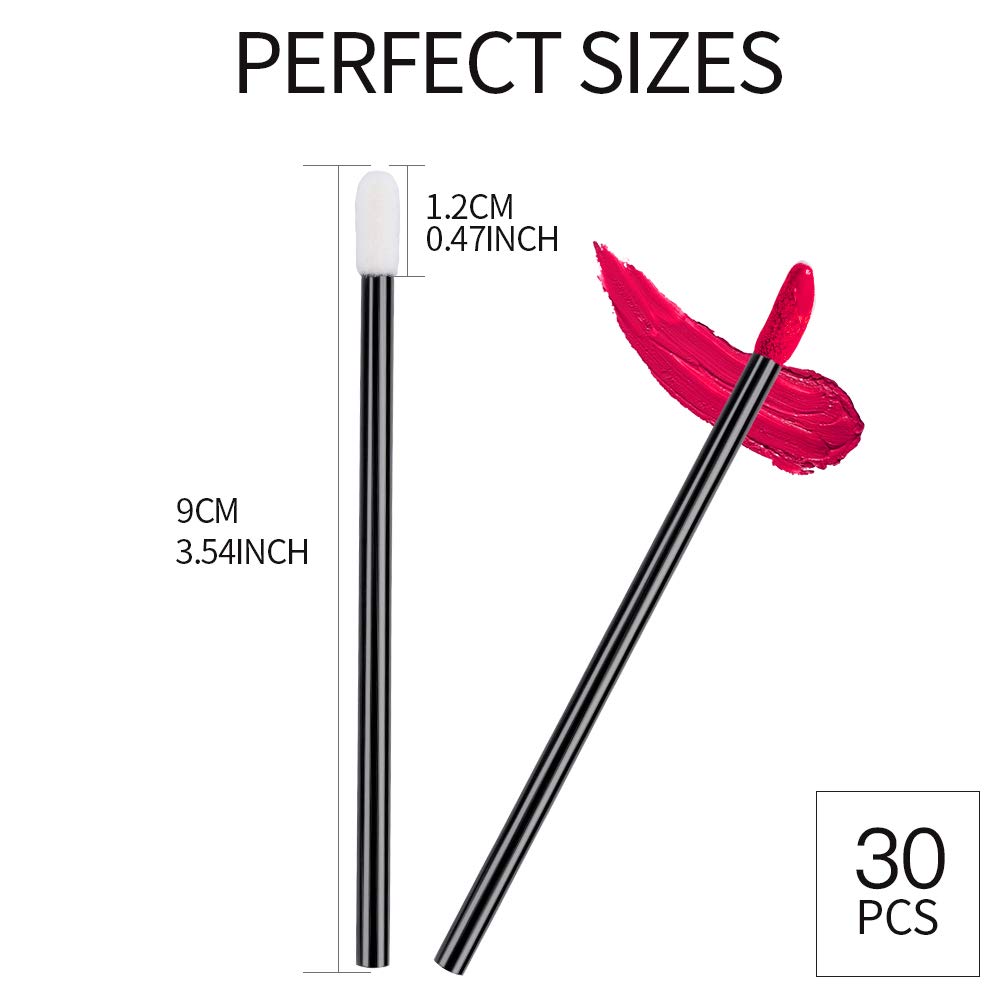 Teenitor Lipstick Applicator Wands, Disposable Lip Wands Lint Free Lip Gloss Brush For Eyelash Extension, Makeup Applicators, 30pcs: Beauty