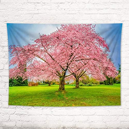Lb 春の景色飾り タペストリー 母の日 満開の桜の木 おしゃれ壁掛け 装飾布 欧米風 壁飾り インテリア リビング 個性ギフト 150ｘ100cm お店 多機能 パーティー モダン お祝い イベント 5 大好評