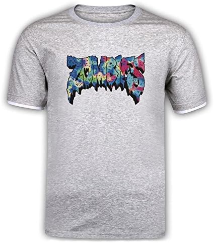 Gaojidiang Flatbush Zombies Logo Mercerized Cotton Mens Graphic T Shirts Light Grey L Apparel