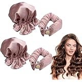 AHYBZN 4PCS Heatless Curling Rods With Satin Silk Head Hair Scarf - No Heat Hair Rollers For All - View #9