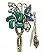 Totoroforet Chinese Traditional Jasmine Flower Rhinestones Vintage Bronze Hairpin/ Hair Stick Turquoise