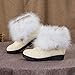 Womens Faux Fur Snow Boots | Ladies Comfy Fleece Plush Covered Winter Warm Fur Lining Boot | Casual Mid-Calf Slip On Round Toe Bootiesthumb 4