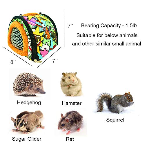 ADOGGYGO Small Animals Hamster Carrier Bag with Strap Breathable Portable Outgoing Bag for Hamster Hedgehog Squirrel mice Rats Sugar Glider