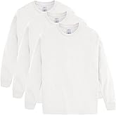 Hanes Boys ComfortSoft Long-Sleeve T-Shirt Pack, Cotton Tees for Boys, 3-Pack