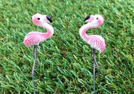 Amazon Com Mini Flamingo For Fairy Mini Garden 2 Pcs
