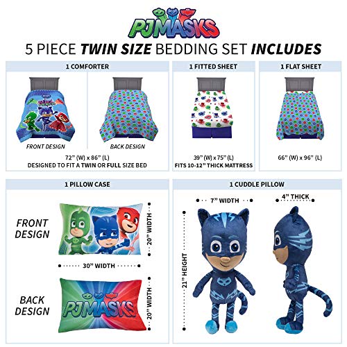 Franco Kids Bedding Super Soft Comforter with Sheets and Cuddle Pillow