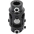 SCITOO Black Universal Single Jonints 11/16-36 Spline X 3/4 DD Steering Shaft U-Joint Working Angle 35 Degree