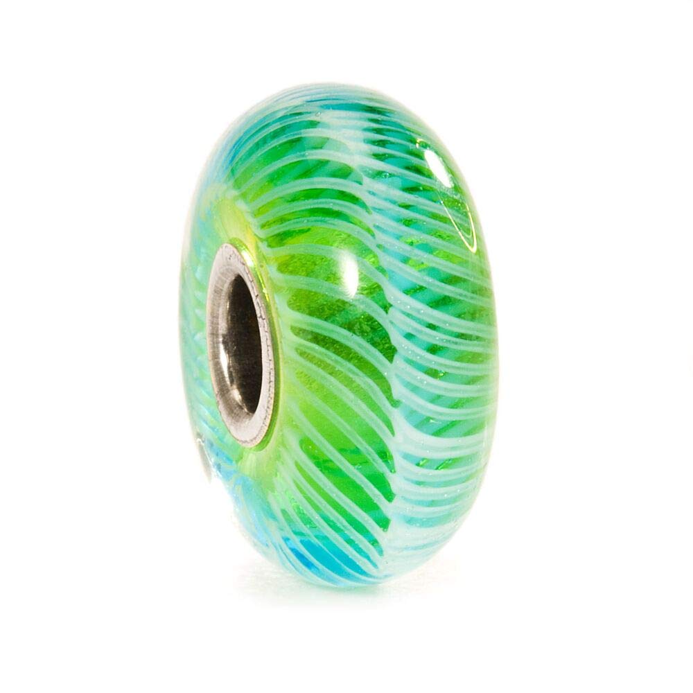 Trollbeads Glass Bead Turquoise Feather