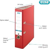 Elba A4 Lever Arch File 570 Sheets 80mm Spine Red Durable Office view 2