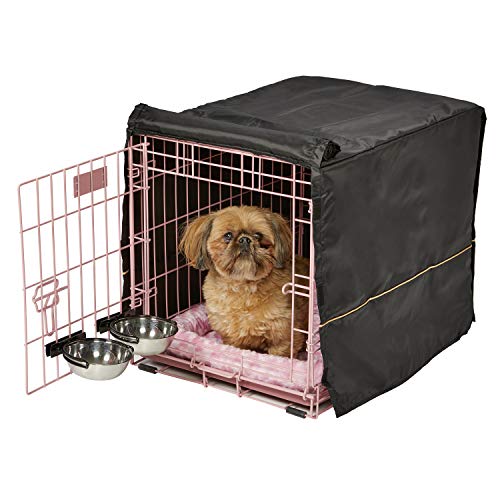 Pink Dog Crate Starter Kit 24Inch Dog Crate Kit Ideal for Small Dogs Weighing 1325 Pounds