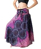 Bangkokpants Women's Long Hippie Bohemian Skirt Gypsy Dress Boho Clothes Flowers One Size Fits (Bohorose Pink, One Size)