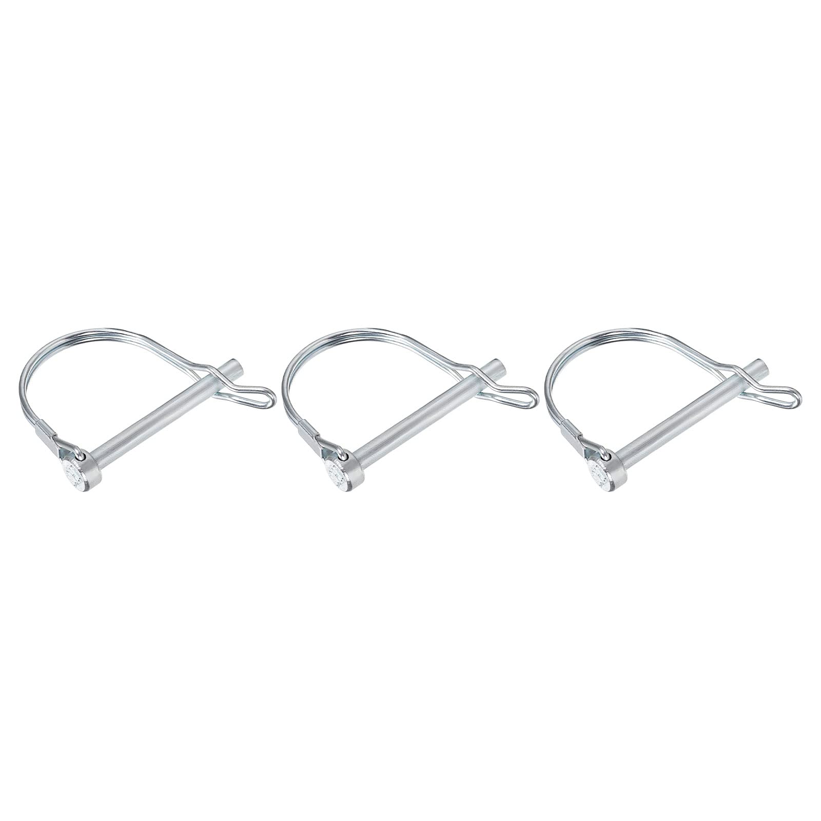 METALLIXITY Safety Coupler Pin (1/4"x2.76/6x70mm) 3Pcs, Shaft Locking Pin W Round Arch Wire Retainer - for House Construction, Tractors, Trailers, Trucks