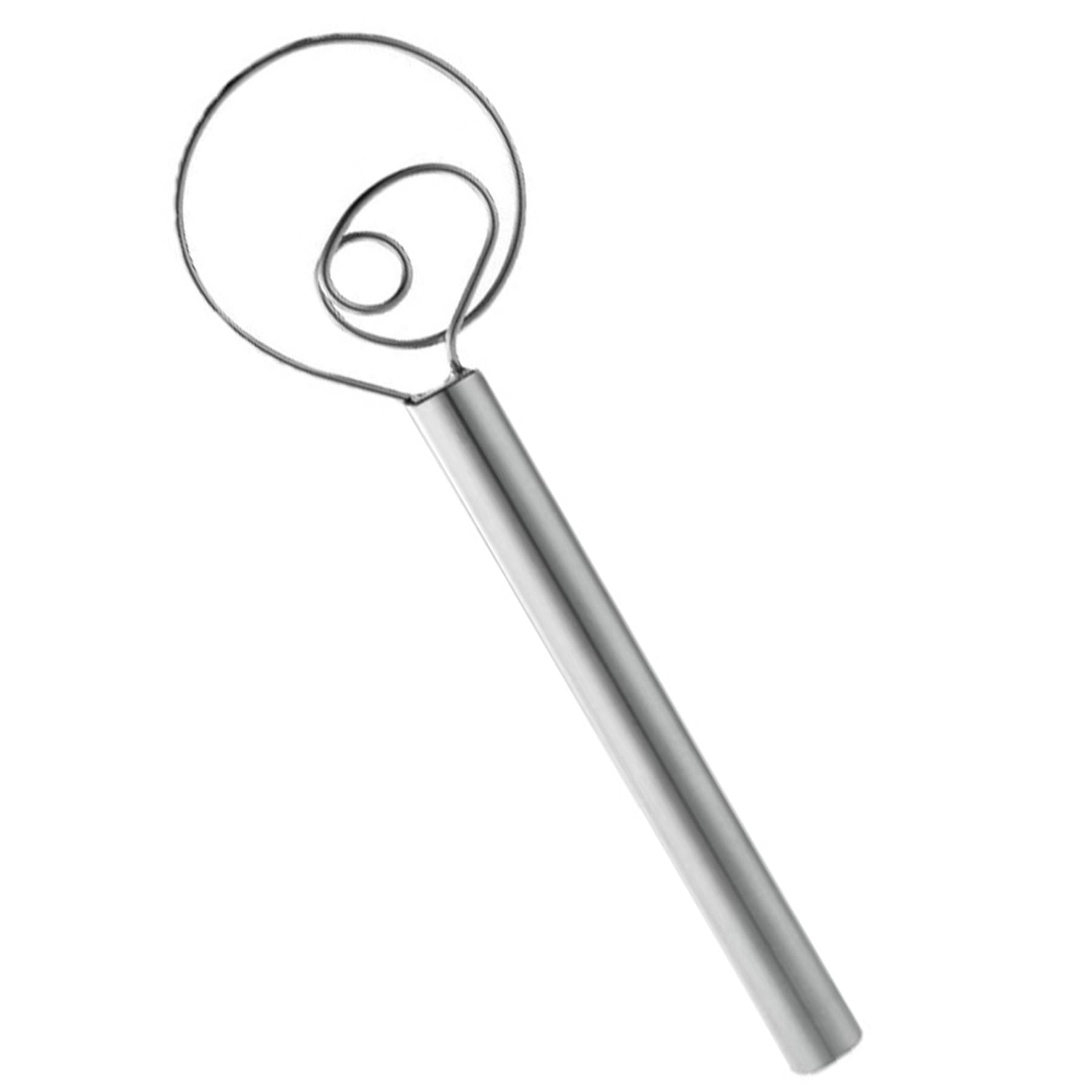 Danish Dough Whisk, Premium 304 Stainless Steel Bread Whisk, for Quick Mixing, Does Not Rust for Baking, Dough Whisk 13 Inch Dough Mixer Premium Stainless Steel Handle Bread Mixer Whisk Mixing Large