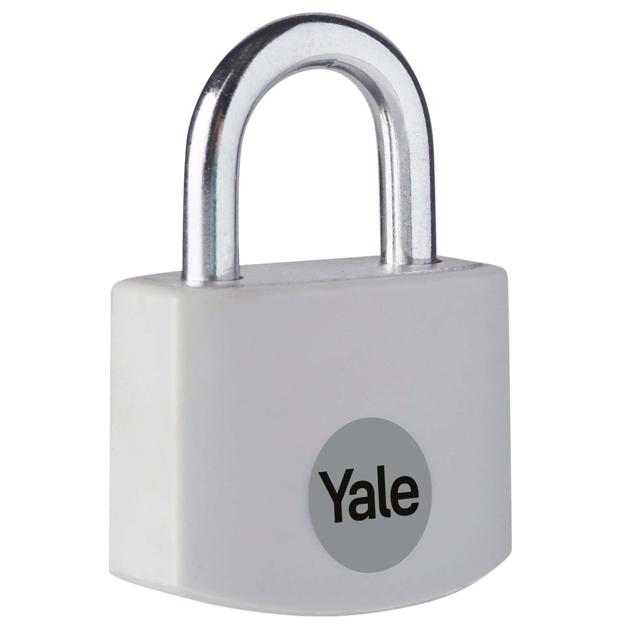 Yale - YE3B/25/112/1/GR Standard Security 25mm Aluminium Padlock - Grey - Open Steel shackle - 3 keys