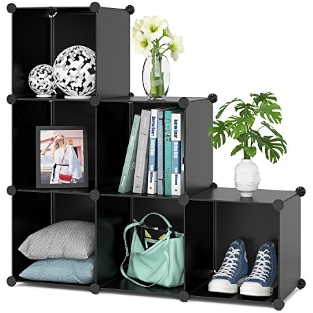 Cube Racks Shelves & Drawers Storage Organizer, 6 Cubes DIY Plastic
