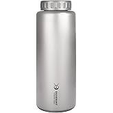 SILVERANT Titanium Ultralight 800ml/27 fl oz Leakproof Outdoor Camping Hiking Sports Water Bottle with Insulating Thermal Sleeve and Clip Loop Cap