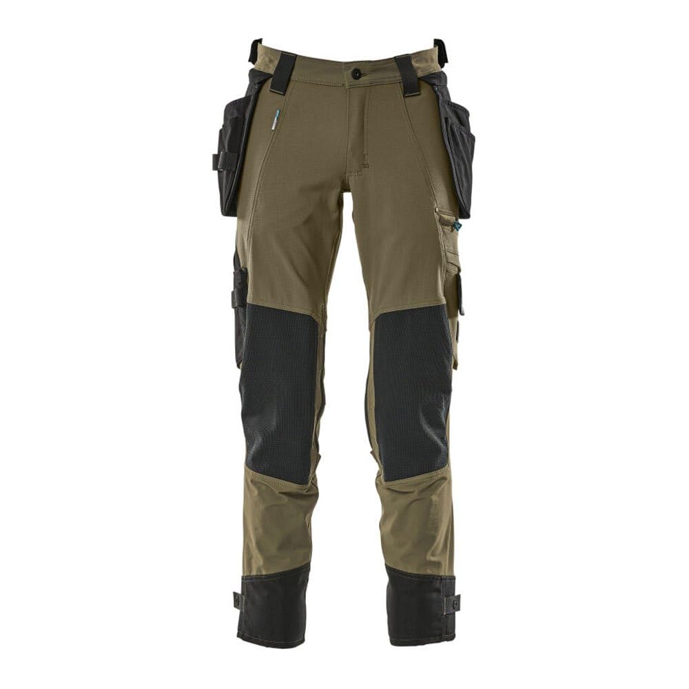 Mascot 17031-311-33-90C49 Trousers with Dyneema Kneepad Pockets, Moss Green, 90C49