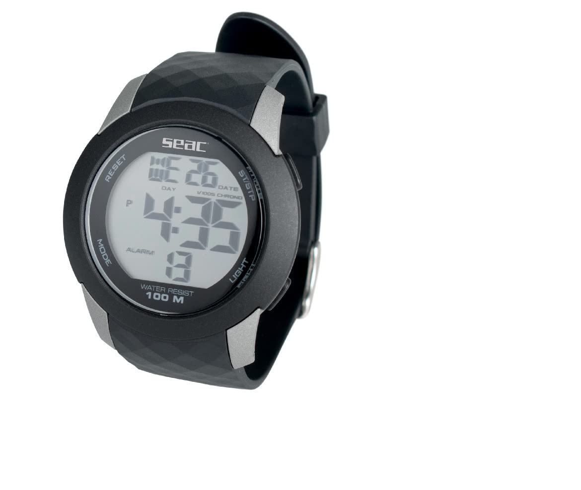 SEAC Chronos, Digital Watch Water Resistant 100 m Unisex Adult, Black, Standard