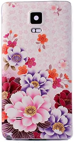 Nsiucion Samsung Galaxy Note 4 Battery Back Cover Case, Painted Replacement Housing Door Plastic Hard Back Cover Case for Samsung Galaxy Note 4 (Plants Flowers)