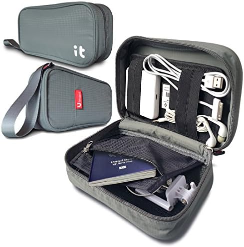 Travel Cord Organizer - Electronics Accessories Case & Cable Organizer - Electronics Travel Organizer (Hand Light Gray)