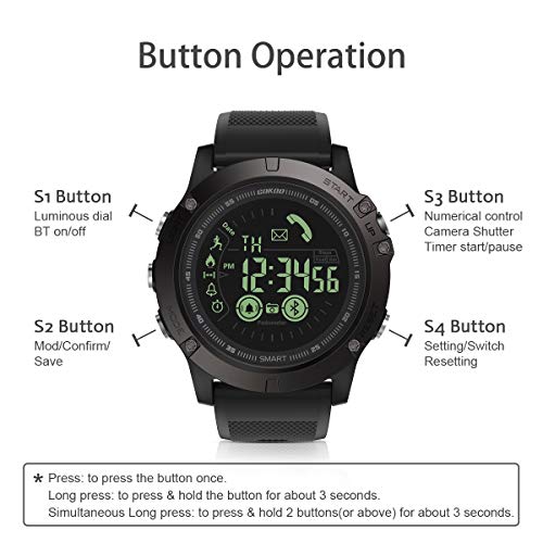 Smartwatch Hombre Deporte Reloj Inteligente Hombre Deporte con Estilo Smartwatch para Deportes y Aire Libre con… - Imagen 4