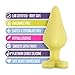 Blush Novelties Naughty Candy Heart - Smooth Satin Silicone Heart Shaped Bottom Anal Butt Plug Sex Toy for Men and Women - Yellow