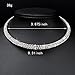 Stuffwholesale Crystal Rhinestone Choker Necklace Silver Double Rows Cup Chain Women Jewelry (Silver)